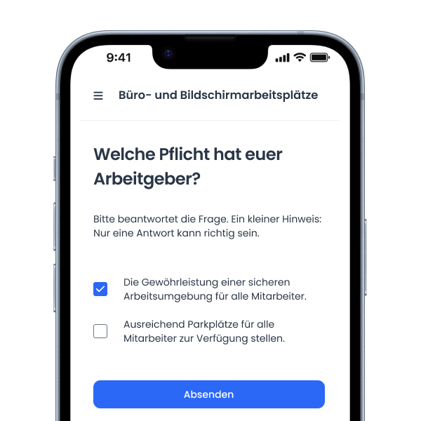 Interaktive Inhalte für mehr Lernerfolg: Online-Unterweisungen, die Wissen festigen und nachhaltig wirken.